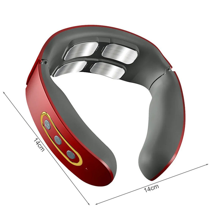 Electric Neck Shoulder Pulse Massager- Magnetic Pulse Heating  Relax Pain Relief
