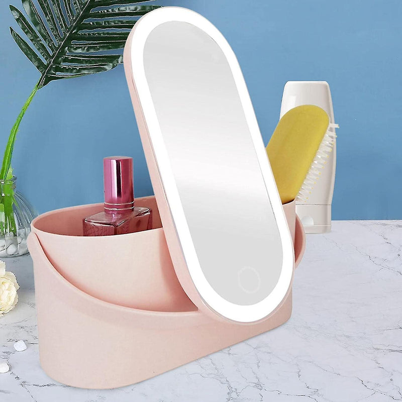 Travel Makeup With LED Light Up Mirror