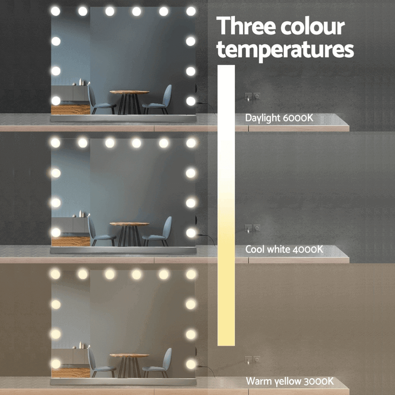 Frameless LED Hollywood Vanity Mirror Medium