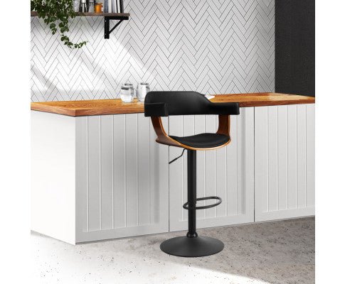 Artiss Wooden PU Leather Bar Stool