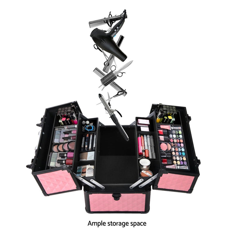 Beauty Makeup Case - Diamond Pink