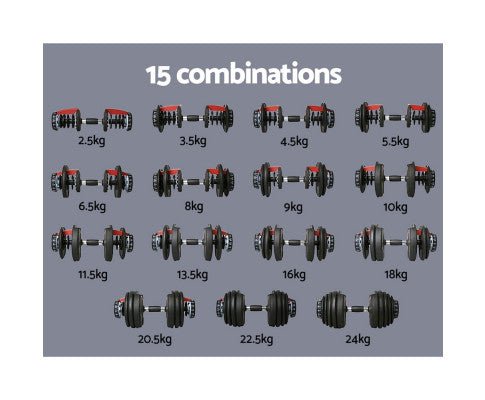 24kg Adjustable Dumb