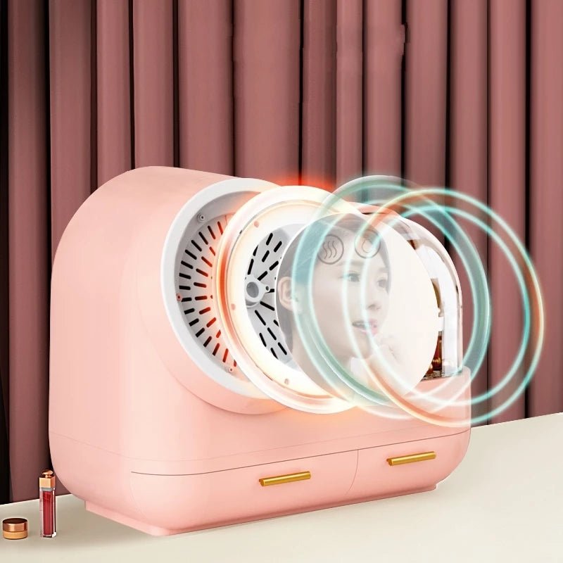 High Quality Makeup Storage Organizer Case LED Light With Fan