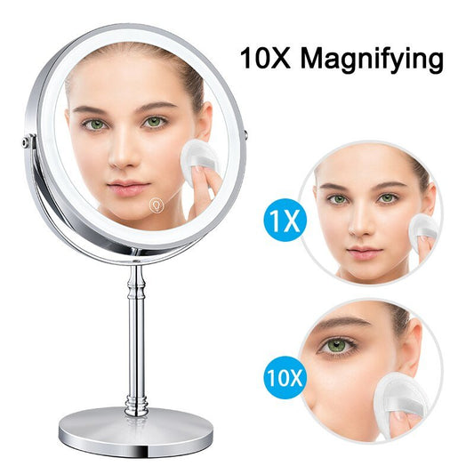Makeup Mirror With Light USB 10X Magnifying Vanity Mirror