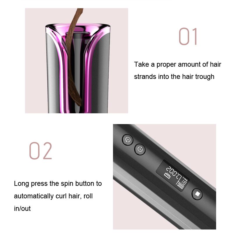 Professional Ceramic Hair Curler with LCD Display