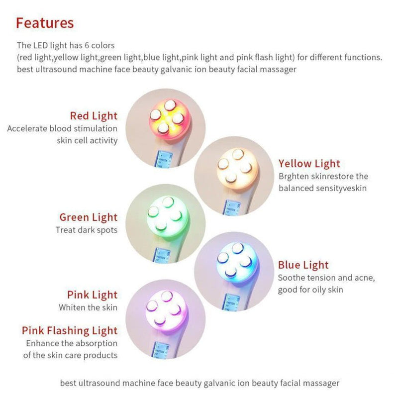 5-in-1 RF EMS LED Light Therapy For Acne Skin Tightening