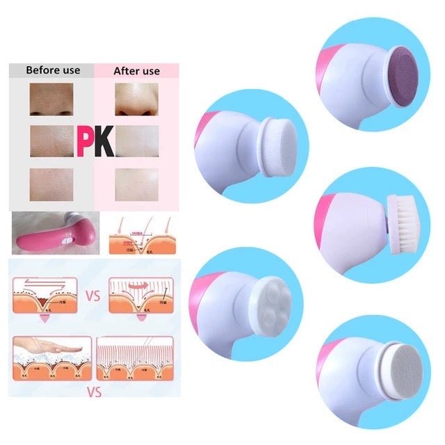 5 in 1 Face Cleansing Brush Electric Facial Cleaner