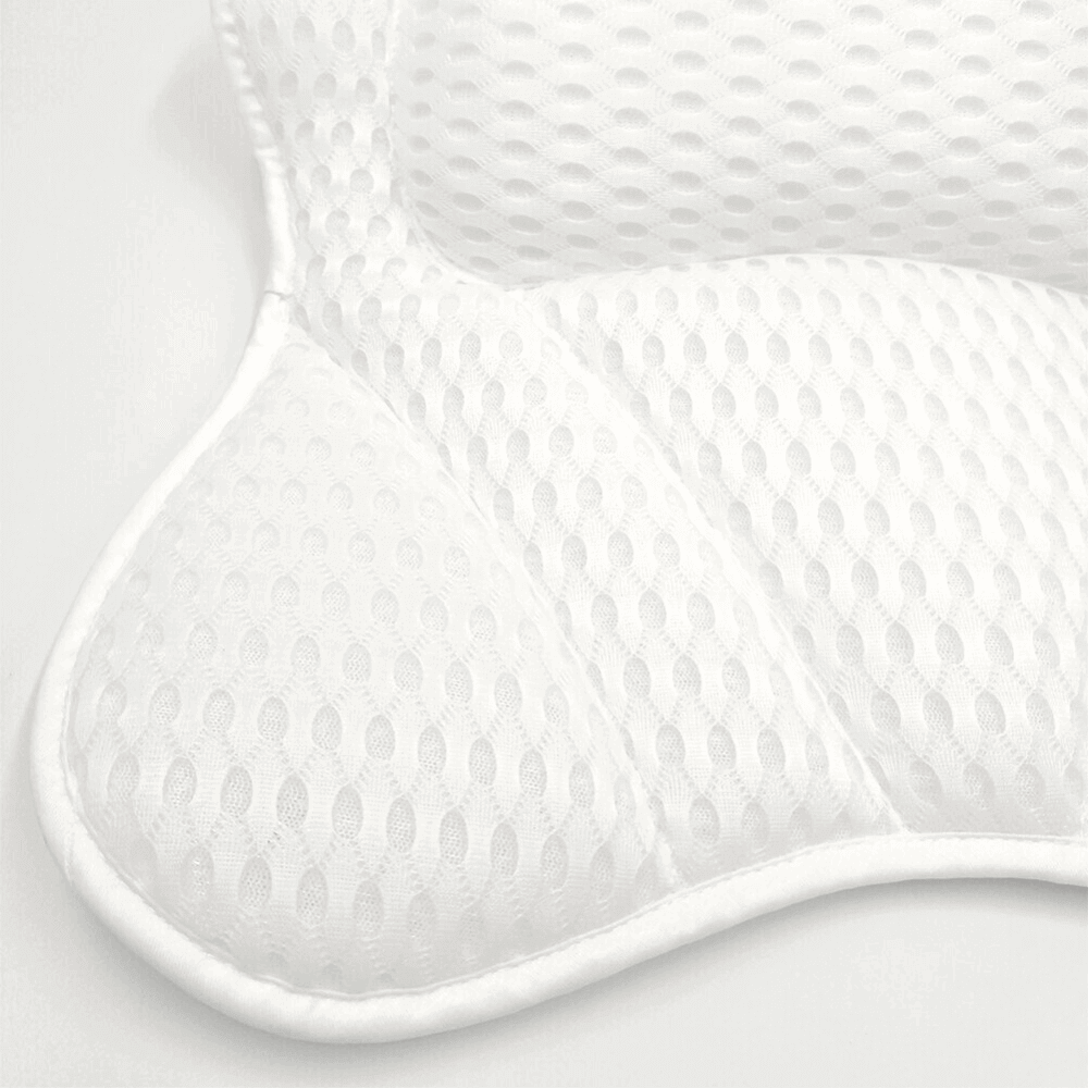 Bath pillow with ultra-soft and smooth 8cm foam and breathable material, making it easy to wash and dry.