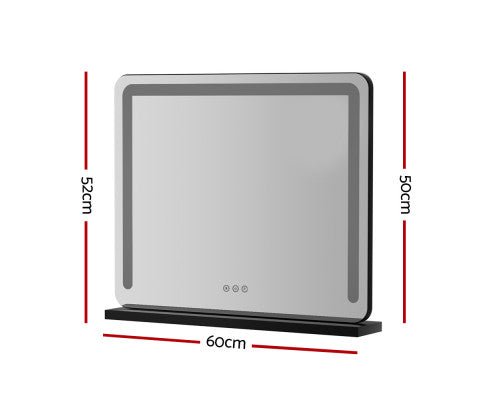 Embellir Makeup Mirror With Light Hollywood Vanity LED Tabletop Mirrors 50X60CM