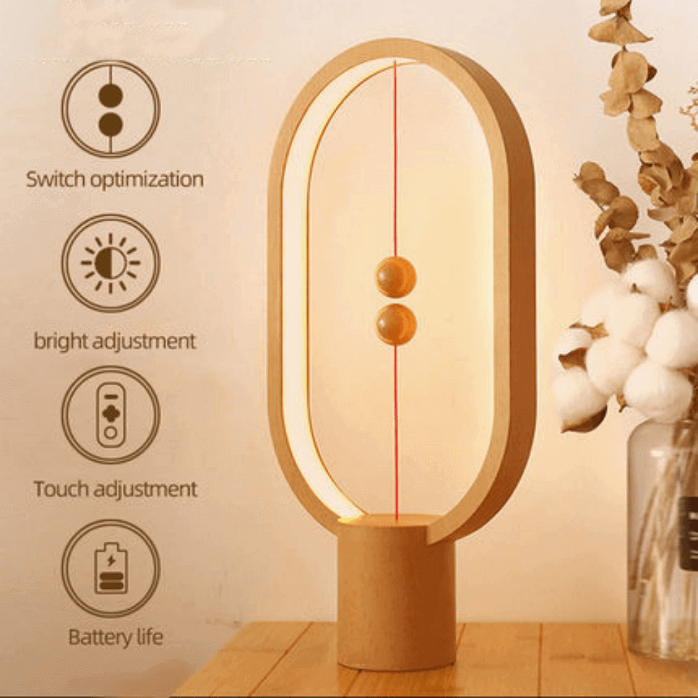 Magnetic balance lamp features.