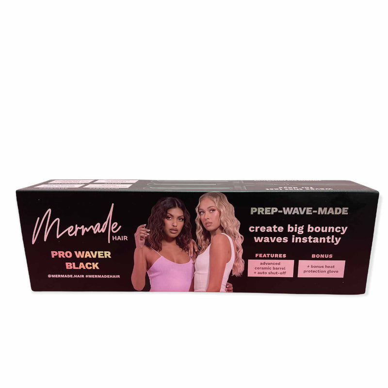 Mermade Hair Pro Waver 32mm Black 3 Barrel Styling Wand Mermaid Wave Tool