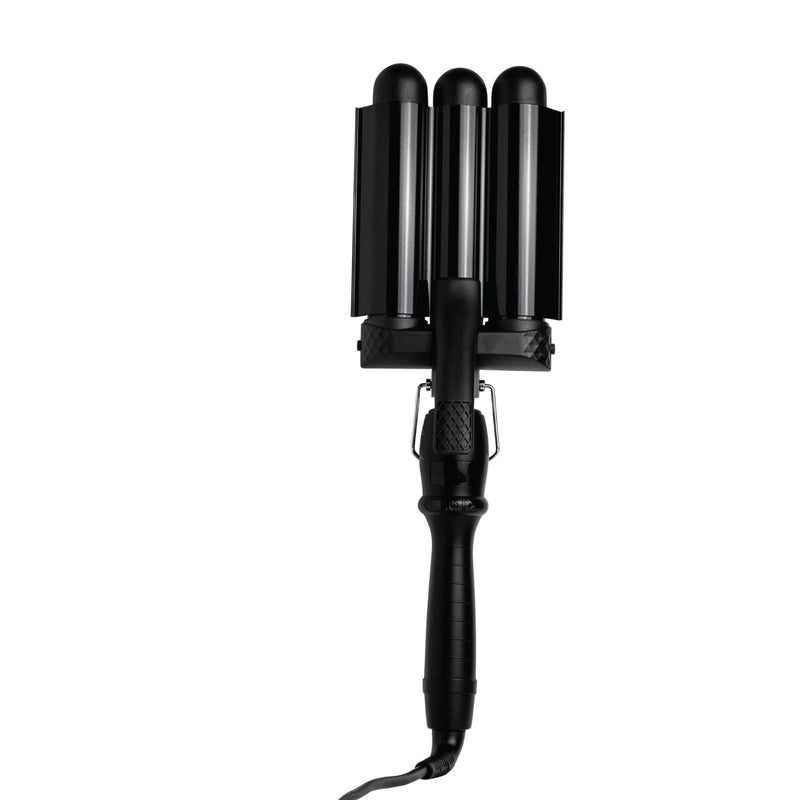 Mermade Hair Pro Waver 32mm Black 3 Barrel Styling Wand Mermaid Wave Tool