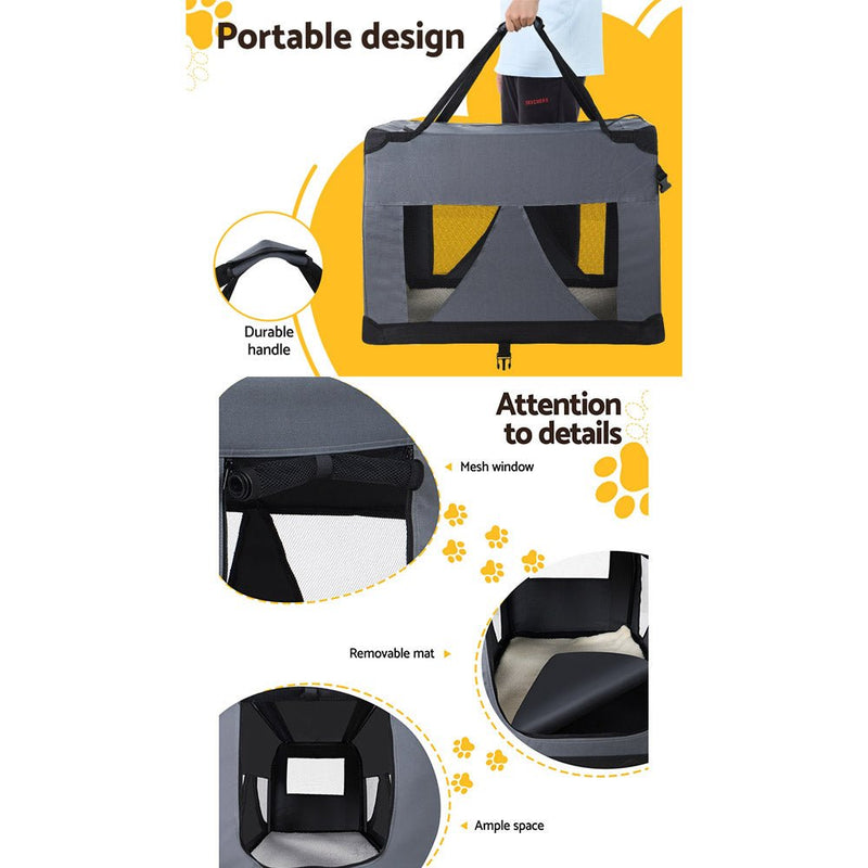 i.Pet Pet Stroller Dog Pram Large Cat Carrier Travel Foldable 4 Wheels Double