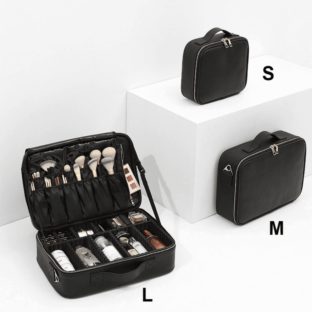 Professional travel makeup case small, medium and large size.