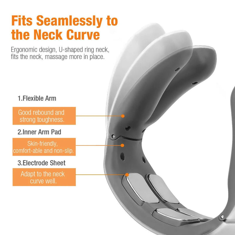 Electric Neck Shoulder Pulse Massager- Magnetic Pulse Heating  Relax Pain Relief