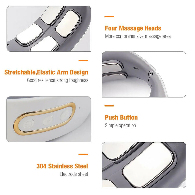 Electric Neck Shoulder Pulse Massager- Magnetic Pulse Heating  Relax Pain Relief