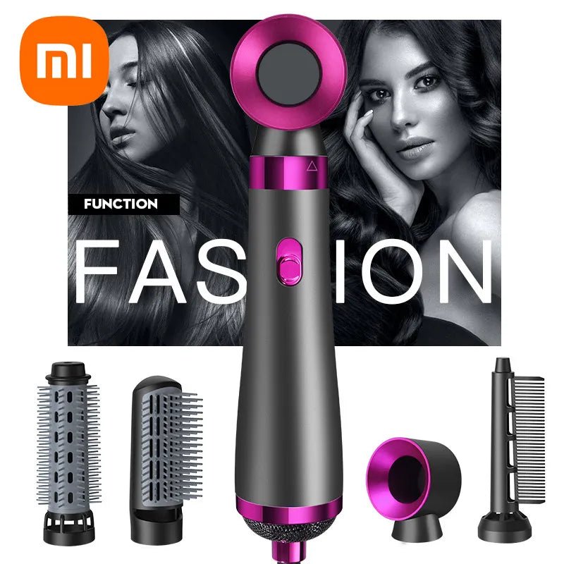 Xiaomi Hair Dryers 5 in 1 Hot Air Comb Professional Hair Brush Dryer And Straightening Brush Curler Salon Style Tool Blow Drier