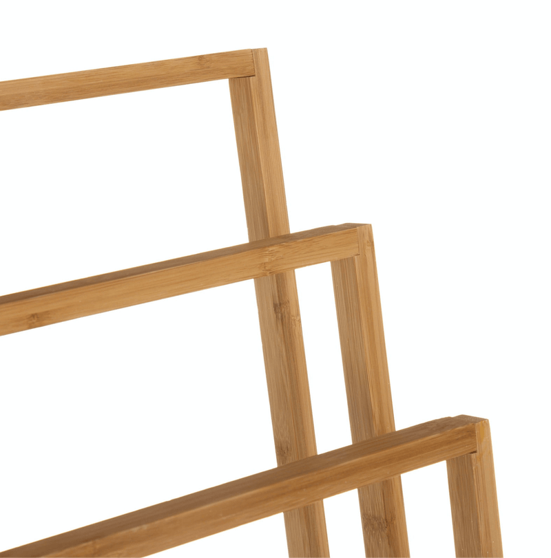 Bamboo Towel Bar Holder Rack 3-Tier Freestanding for Bathroom and Bedroom