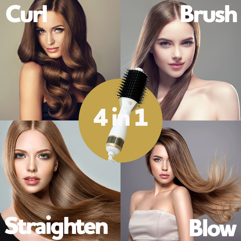 Paris Glam Blow Dry Barrel Brush 2-In-1 Swivel Professional
