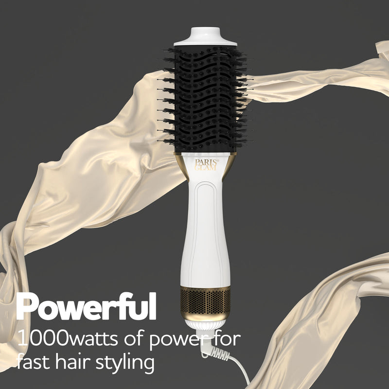 Paris Glam Blow Dry Barrel Brush 2-In-1 Swivel Professional