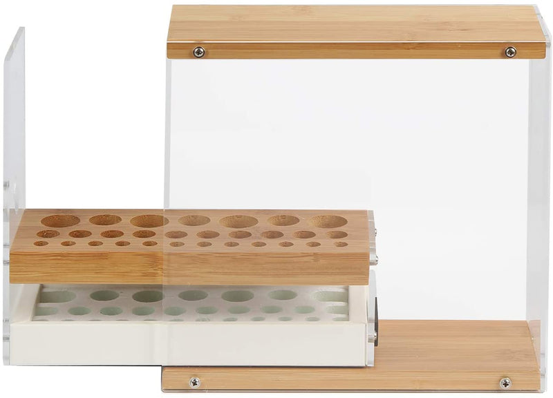 31 Holes Acrylic Bamboo Brush Holder