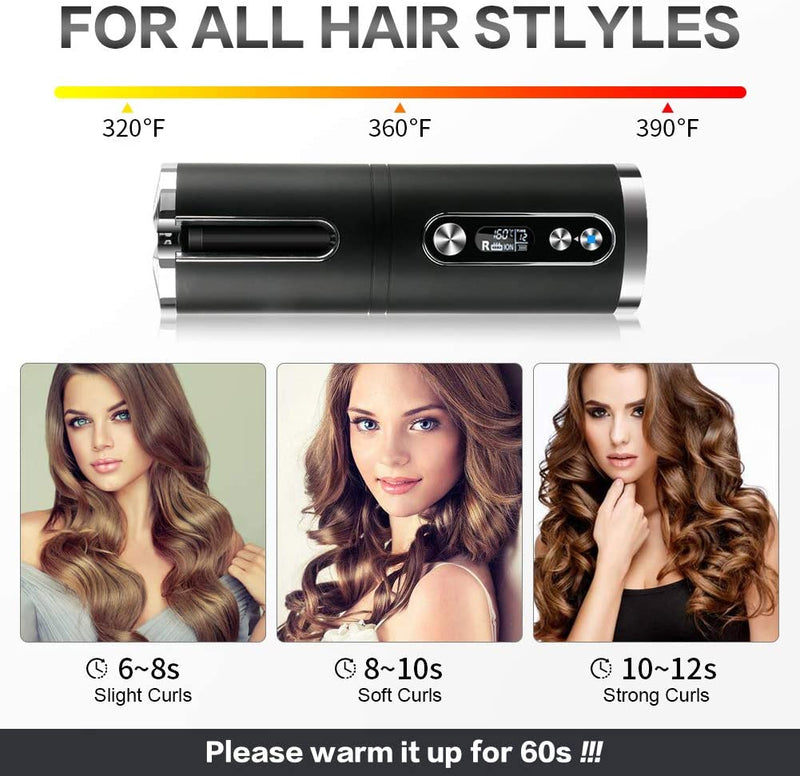 Portable Wireless Automatic Hair Curler