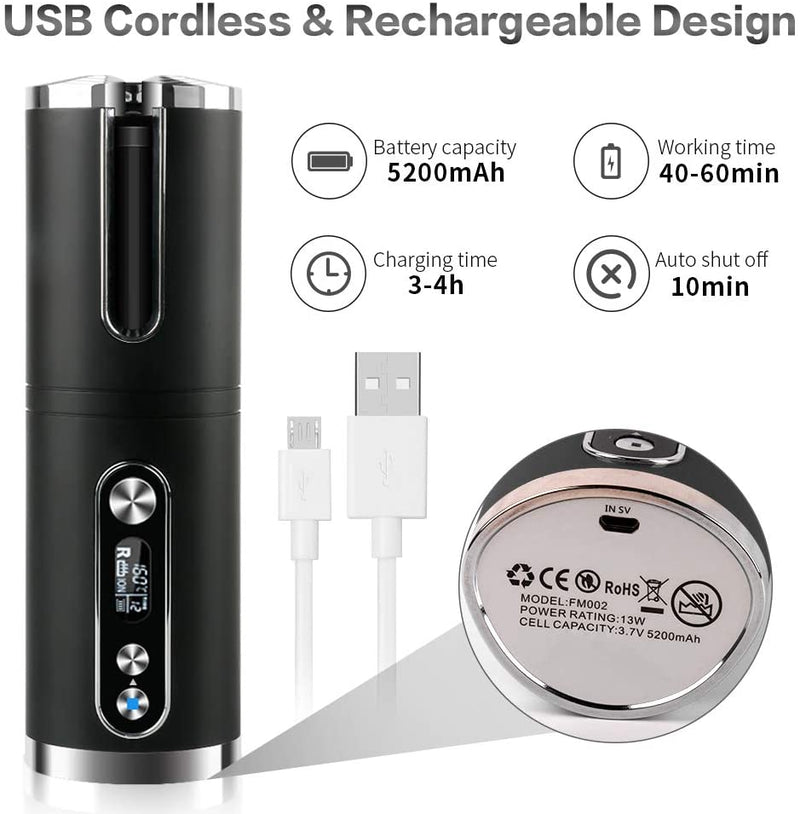 Portable Wireless Automatic Hair Curler