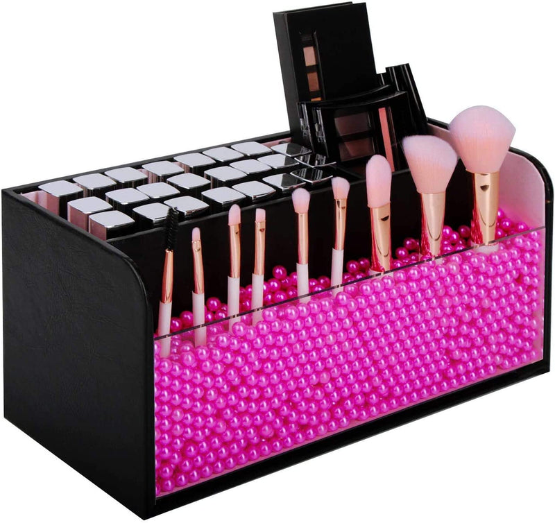 Leather Makeup Brush Cosmetic Organiser
