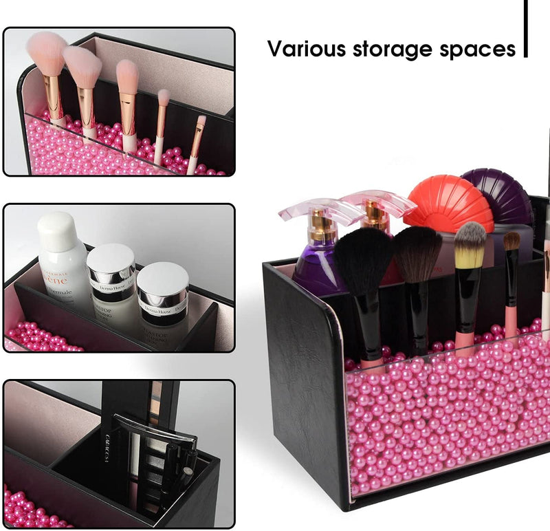 Leather Makeup Brush Cosmetic Organiser