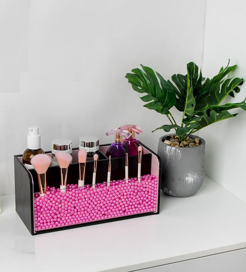 Leather Makeup Brush Cosmetic Organiser