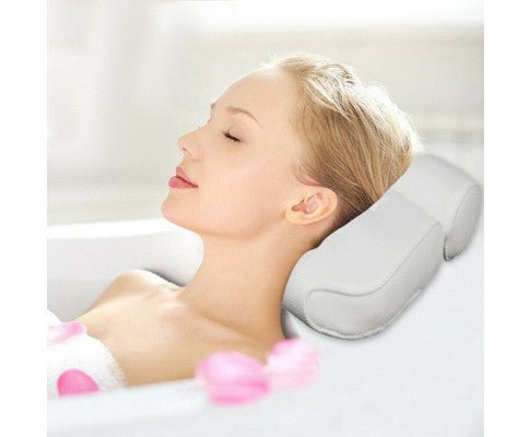 3D Spa Mesh Bath Pillow Neck Back Support Bathtub Tub Cushions