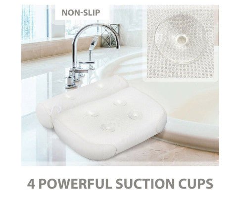 3D Spa Mesh Bath Pillow Neck Back Support Bathtub Tub Cushions