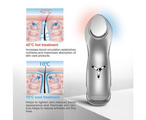 TOUCHBeauty Hot/Cool Sonic Vibration Facial & Eye Massager (Skin Rejuvenator)