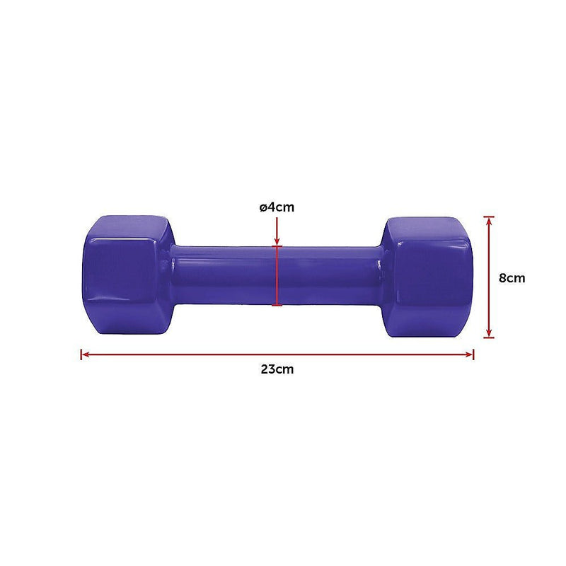 Rubber Coated Dumbbell Set 