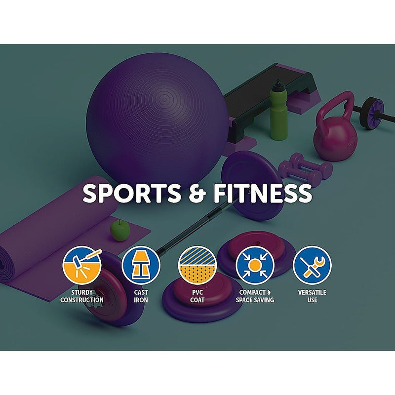 Rubber Coated Dumbbell Set 