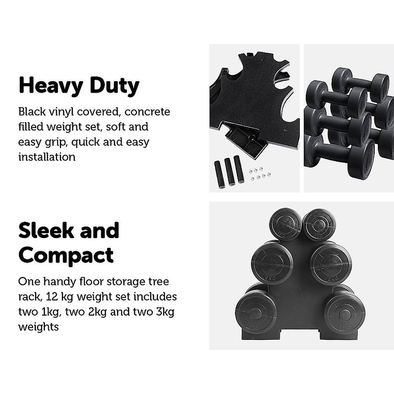12kg Dumbbell Set