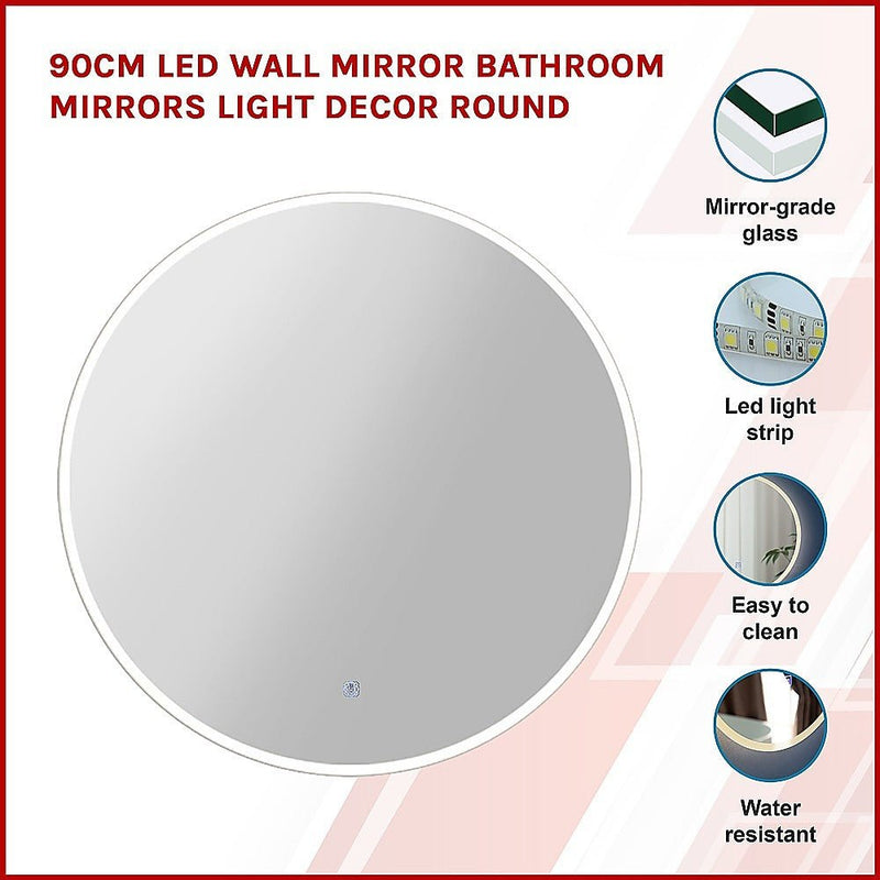 90cm LED Wall Mirror Bathroom